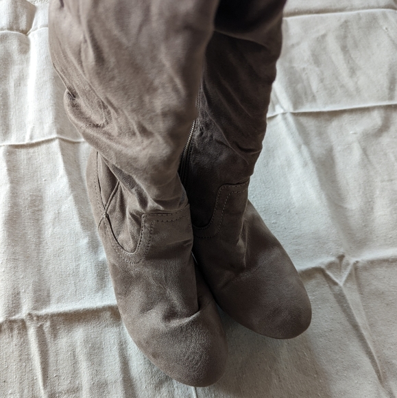 Call It Spring Slouchy Taupe Boots - Picture 6 of 8